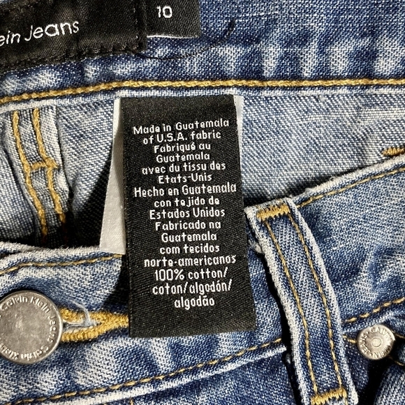 Calvin Klein Jeans Medium Wash Blue Denim Women's Size 10 Flare Leg Classic EUC - Picture 5 of 6